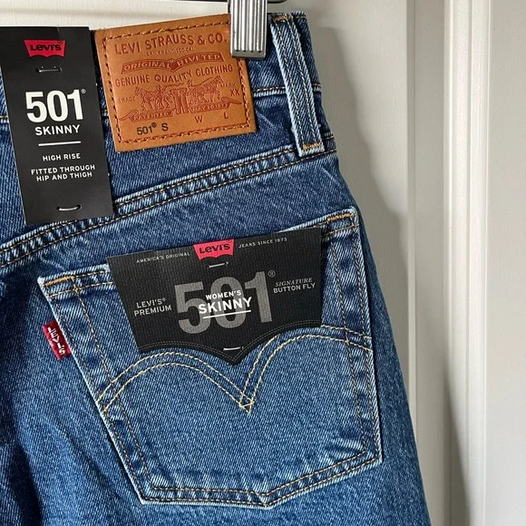 SALE! ⭐️ Levi’s 501 skinny high rise jean in Jive might moves - dark wash - Picture 11 of 12